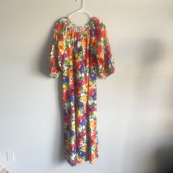 Frances Valentine Bliss Maxi Floral Explosion‎ Multi Dress Size Large NWT - Picture 1 of 7